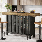 Modern 2-Tier Home Bar Unit with Footrest