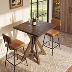 31.5" Solid Fir Wood Square Bar Table