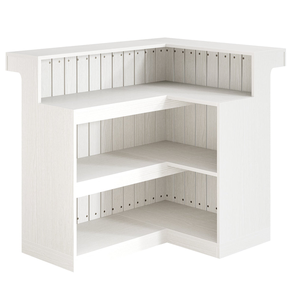 L-Shaped 4-Tier Corner Liquor Bar Table