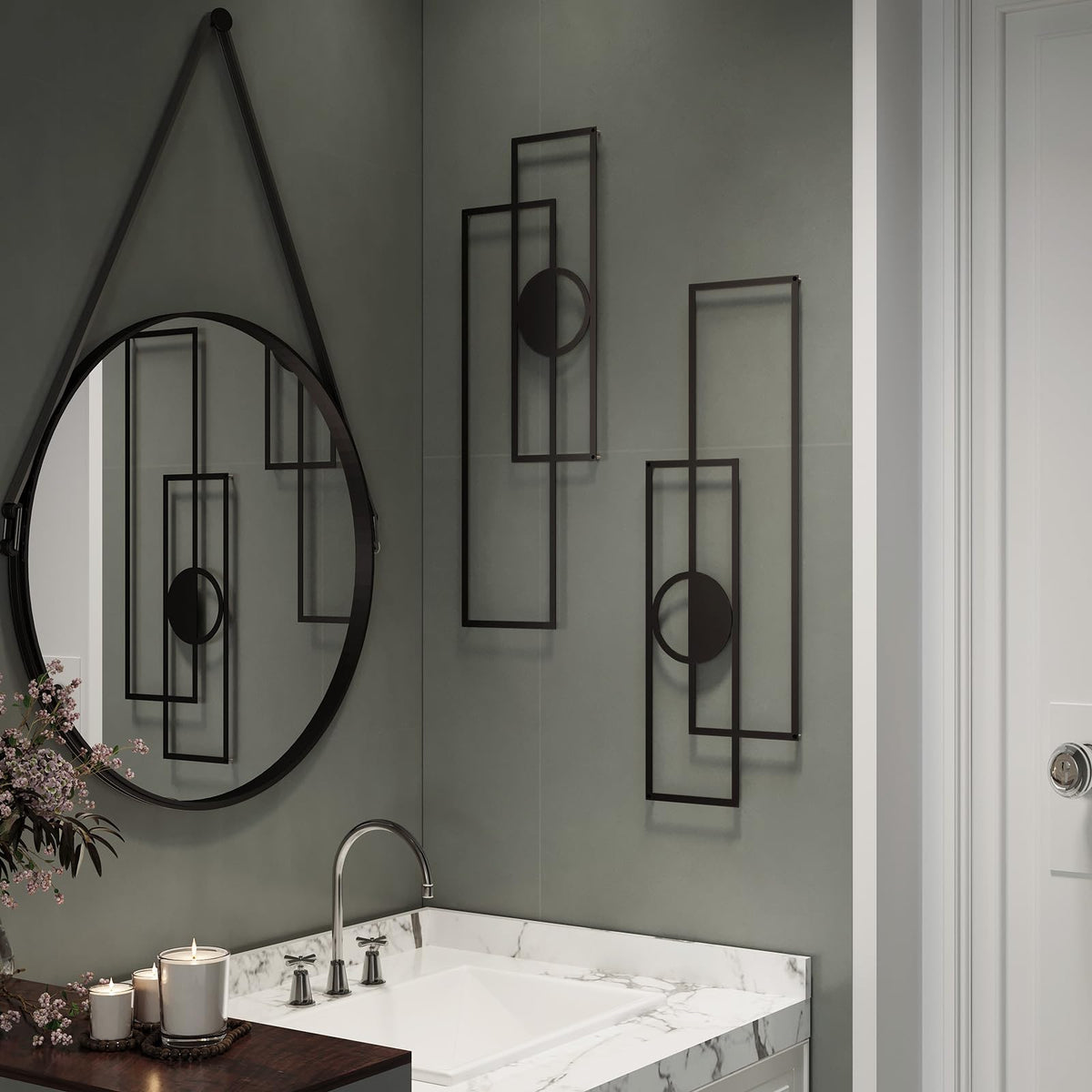 Cuspin Metal Wall Art Set