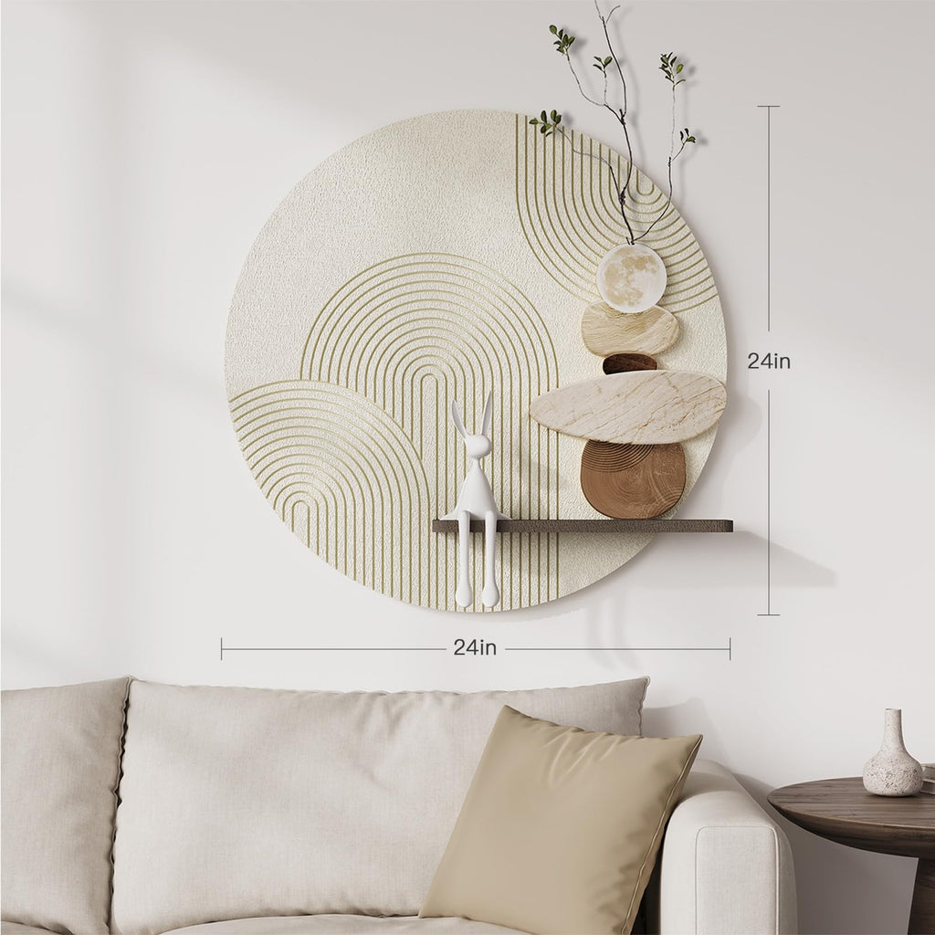 Wren Textured Wall Shelf Art