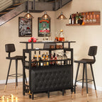 Curved Home Bar Unit with Footrest