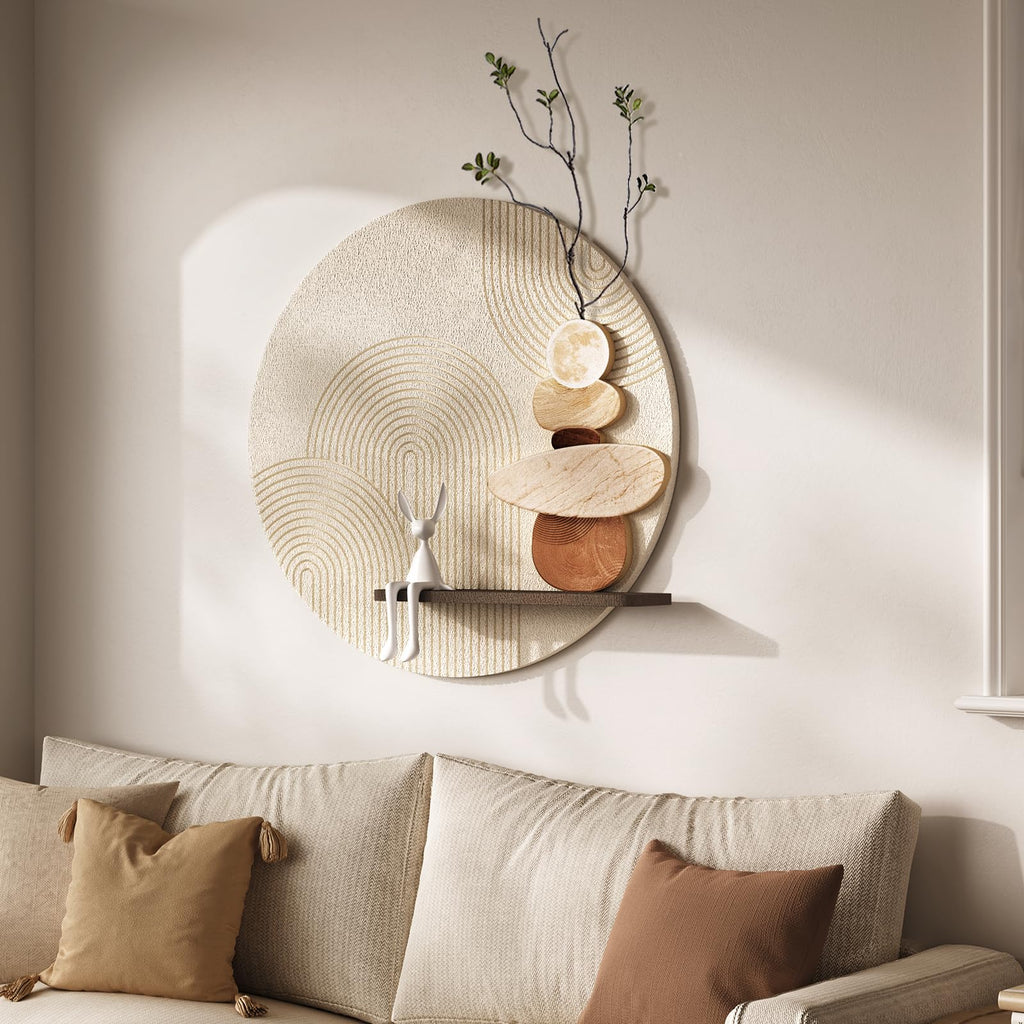 Wren Textured Wall Shelf Art
