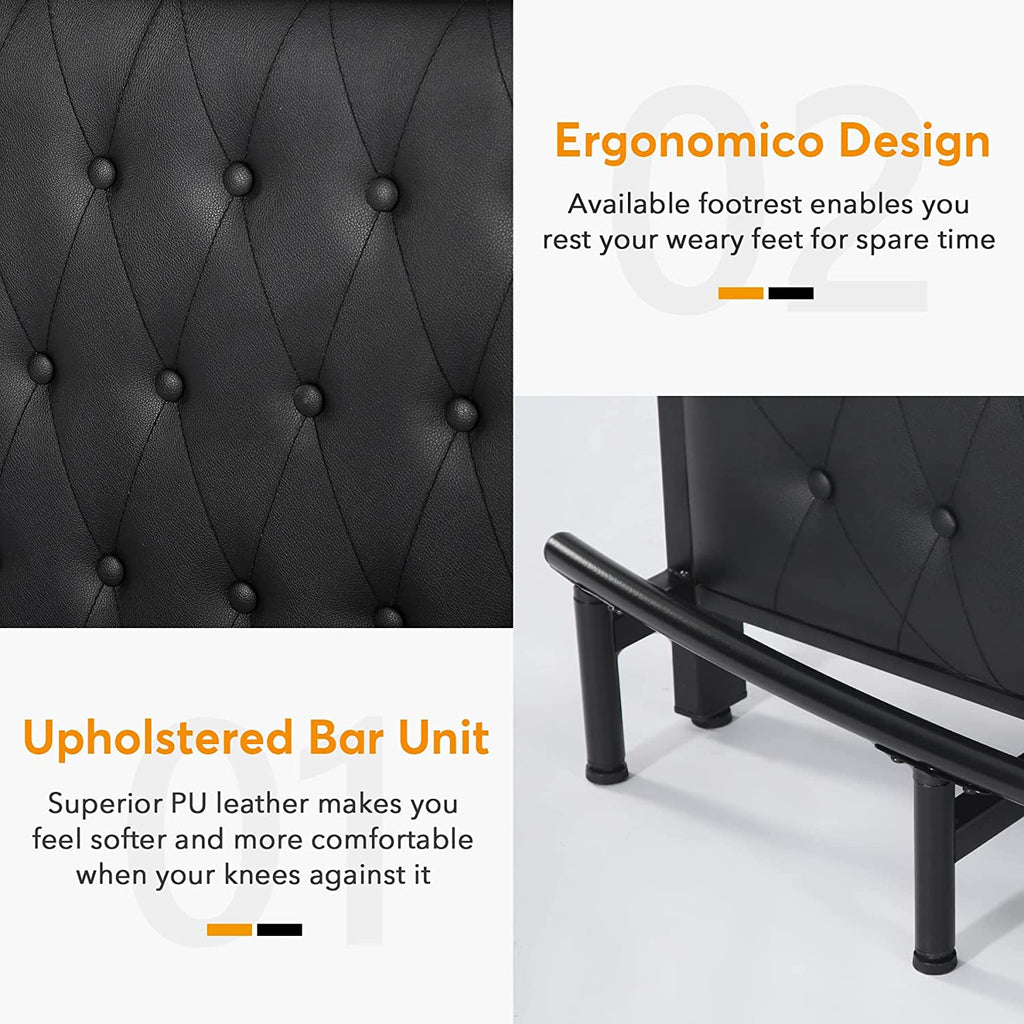 Curved Home Bar Unit with Footrest