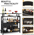 Curved Home Bar Unit with Footrest