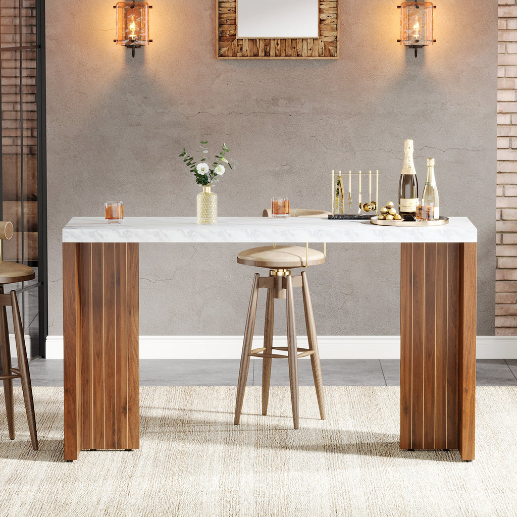 55" Modern Counter Height Bar Table
