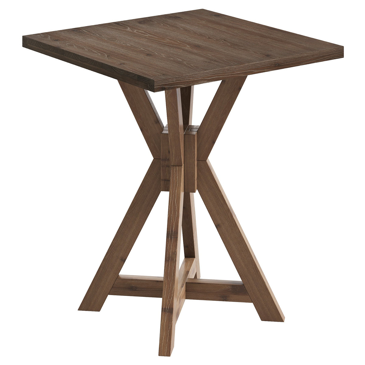 31.5" Solid Fir Wood Square Bar Table