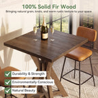 31.5" Solid Fir Wood Square Bar Table