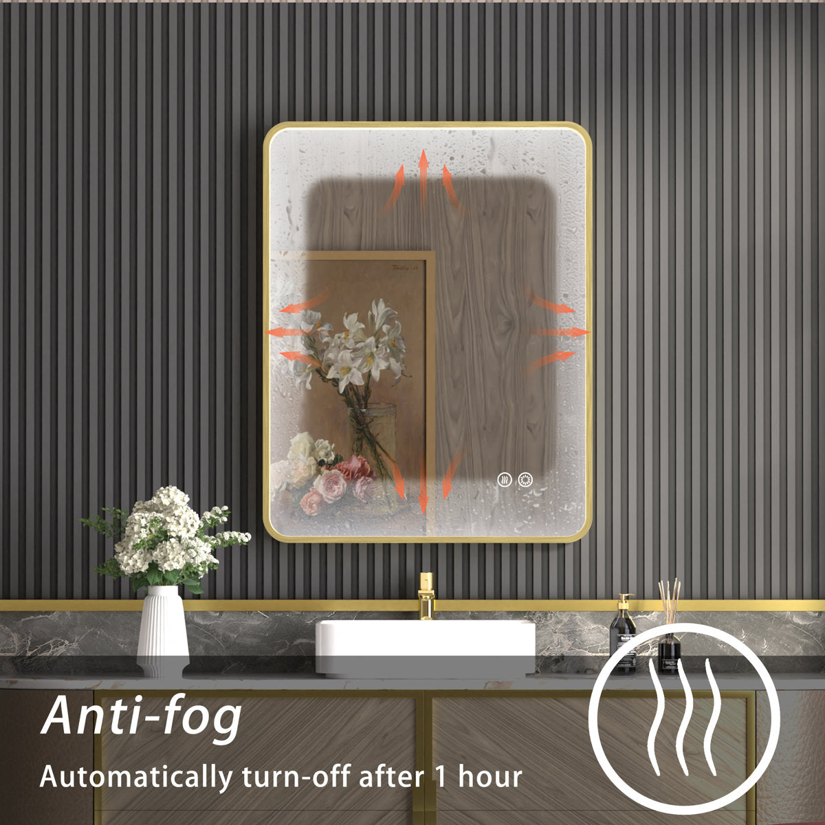 Vesta Aluminum Framed LED Vanity Mirror