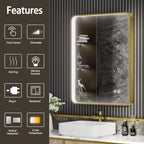 Vesta Aluminum Framed LED Vanity Mirror