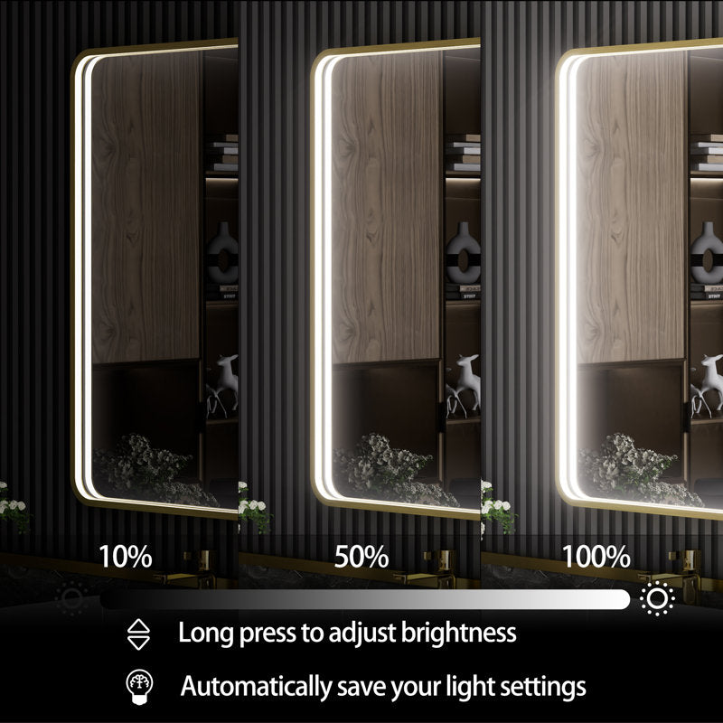 Vesta Aluminum Framed LED Vanity Mirror