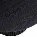 Maru Round Oak Pedestal Coffee Table — Black