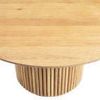 Maru Round Oak Pedestal Coffee Table — Oak