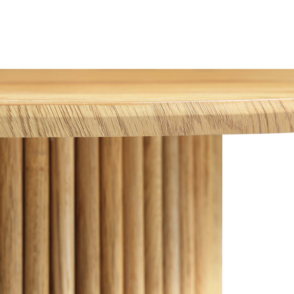 Maru Round Oak Pedestal Coffee Table — Oak