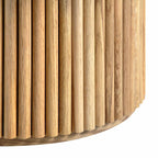 Maru Round Oak Pedestal Coffee Table — Oak
