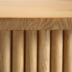 Maru Oak Round Coffee Table with Storage — Oak