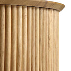 Maru Oak Round Coffee Table with Storage — Oak