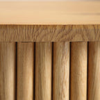 Maru Oak Round Coffee Table with Storage — Oak