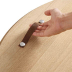 Maru Oak Round Coffee Table with Storage — Oak