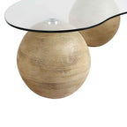 Sveti Curved Glass Coffee Table — Natural