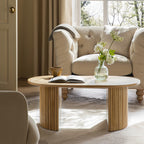 Maru Oval Coffee Table — Oak