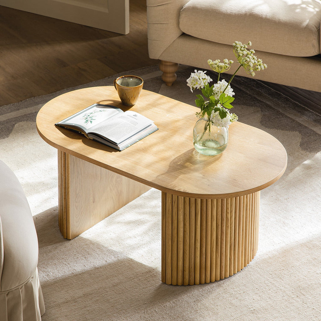 Maru Oval Coffee Table — Oak