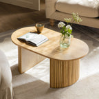 Maru Oval Coffee Table — Oak
