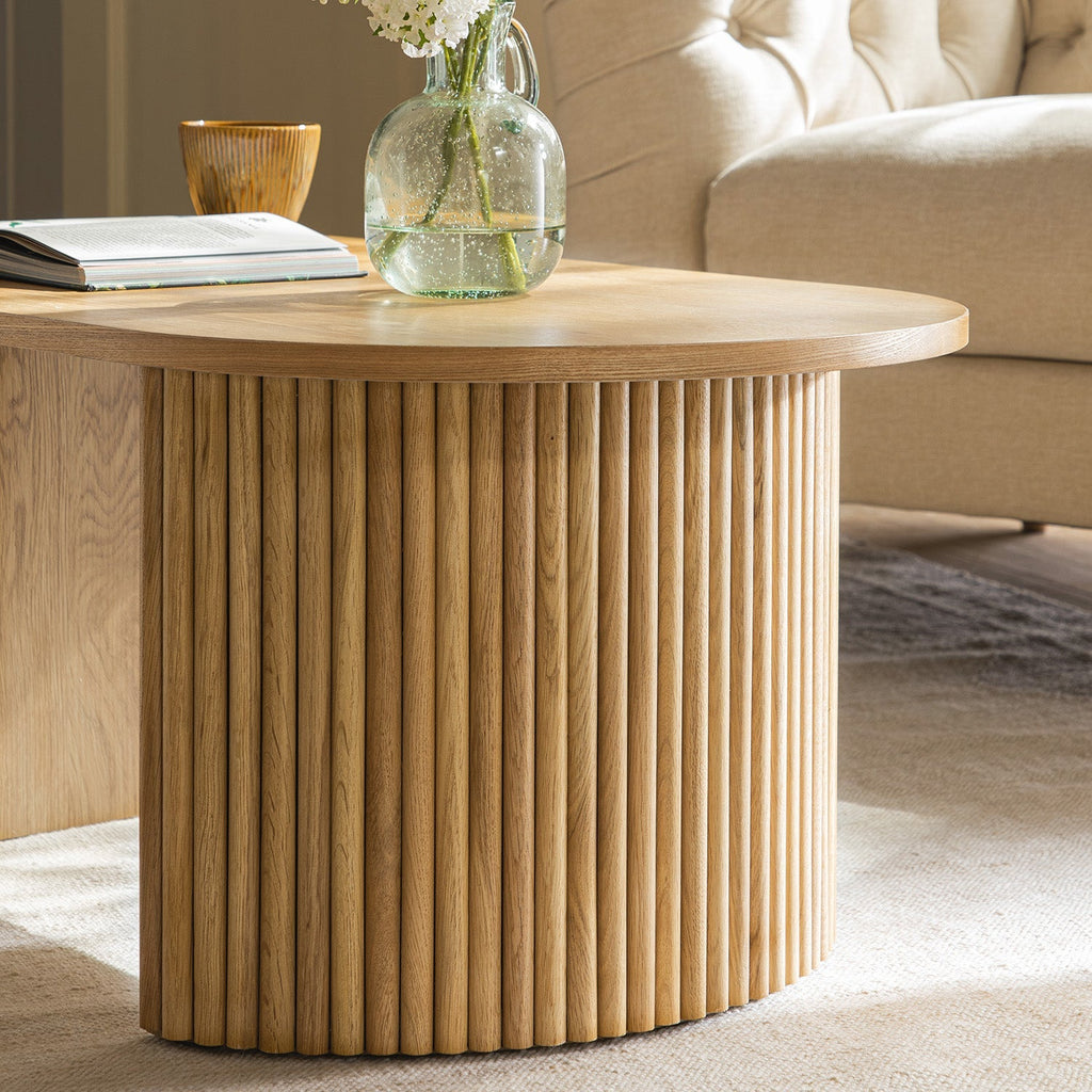 Maru Oval Coffee Table — Oak
