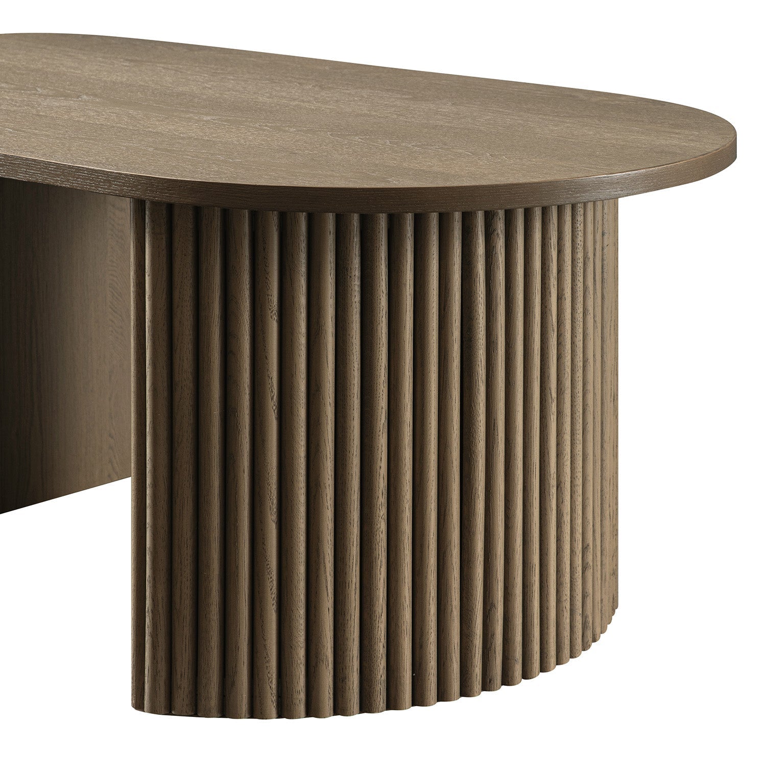 Maru Oval Coffee Table — Silver Oak
