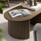 Maru Oval Coffee Table — Silver Oak