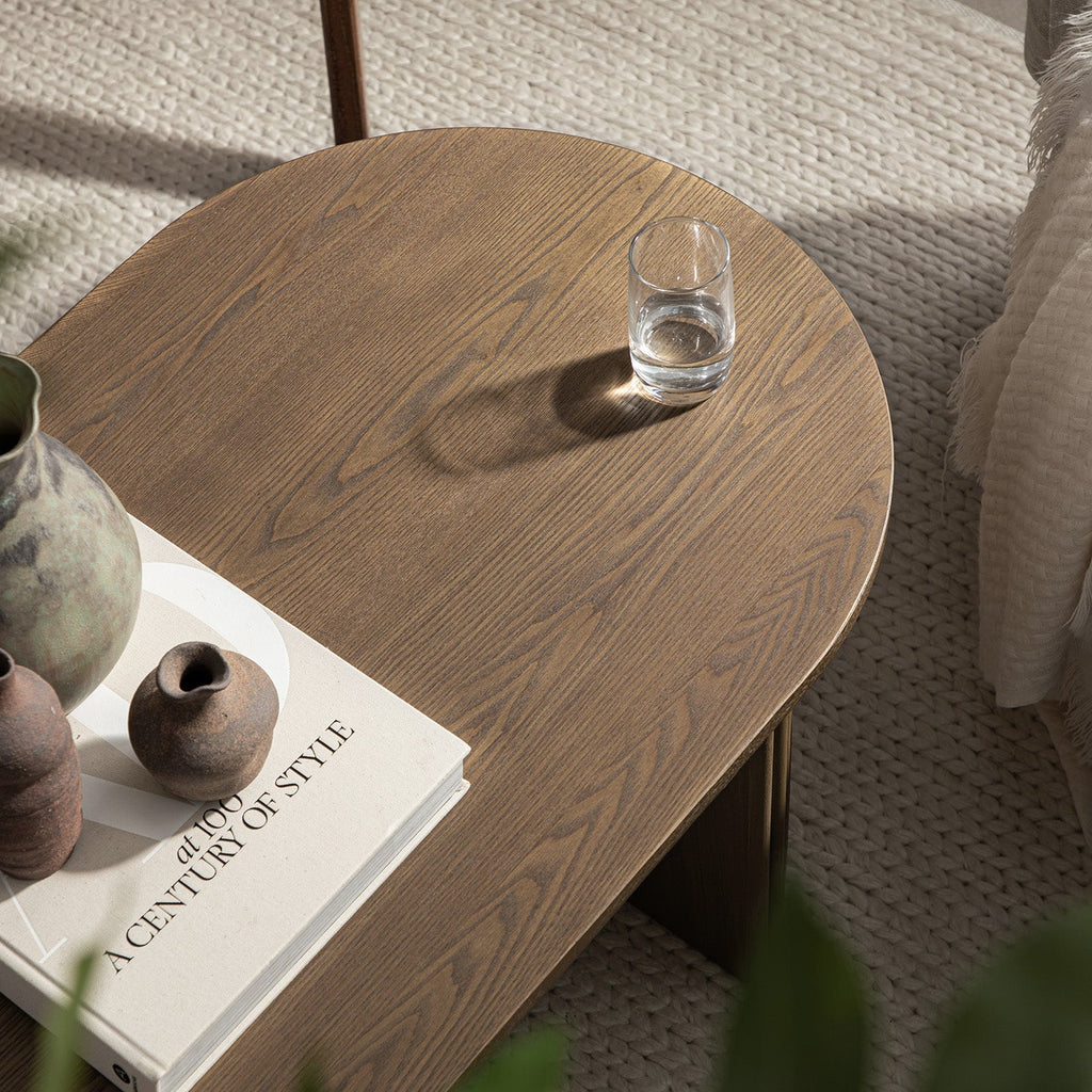 Maru Oval Coffee Table — Silver Oak