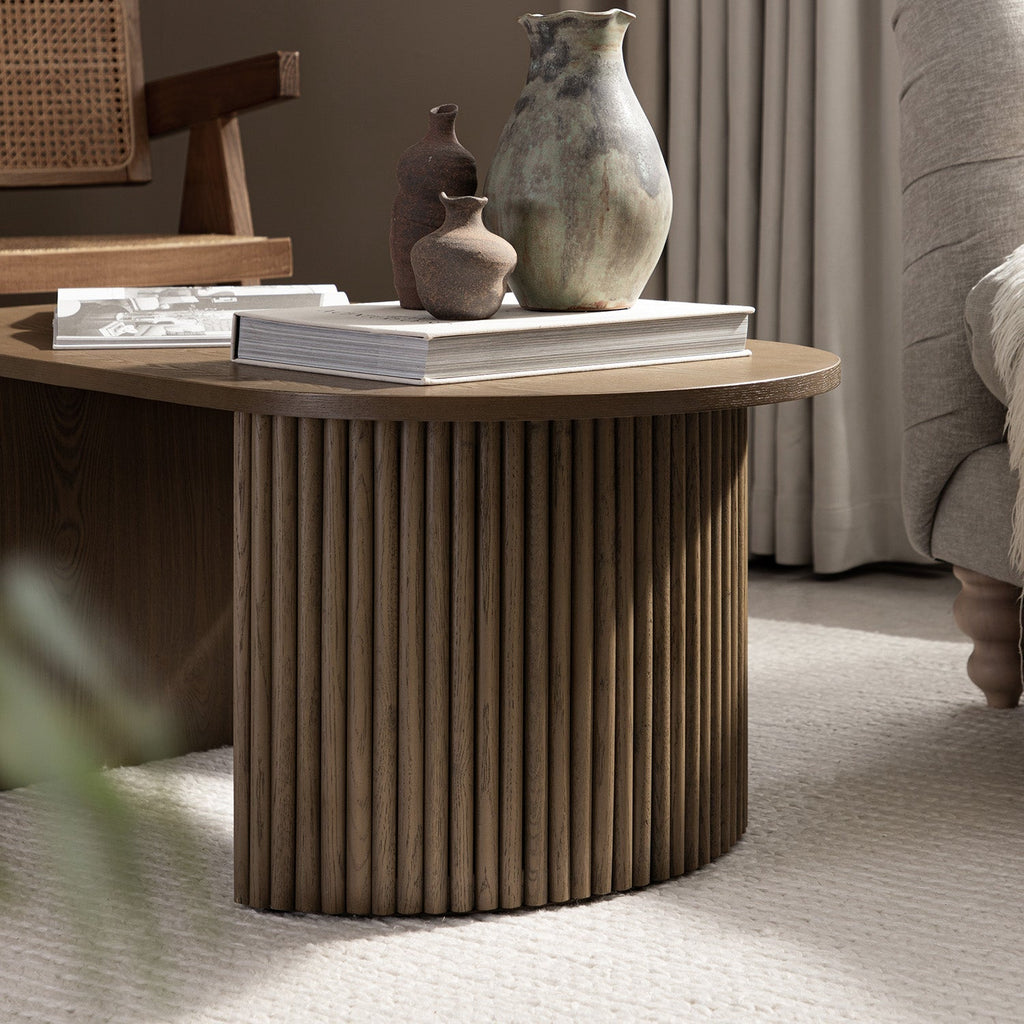 Maru Oval Coffee Table — Silver Oak