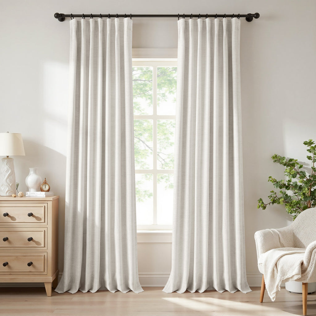 Aspen Faux Linen Blackout Curtains