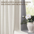 Aspen Faux Linen Blackout Curtains