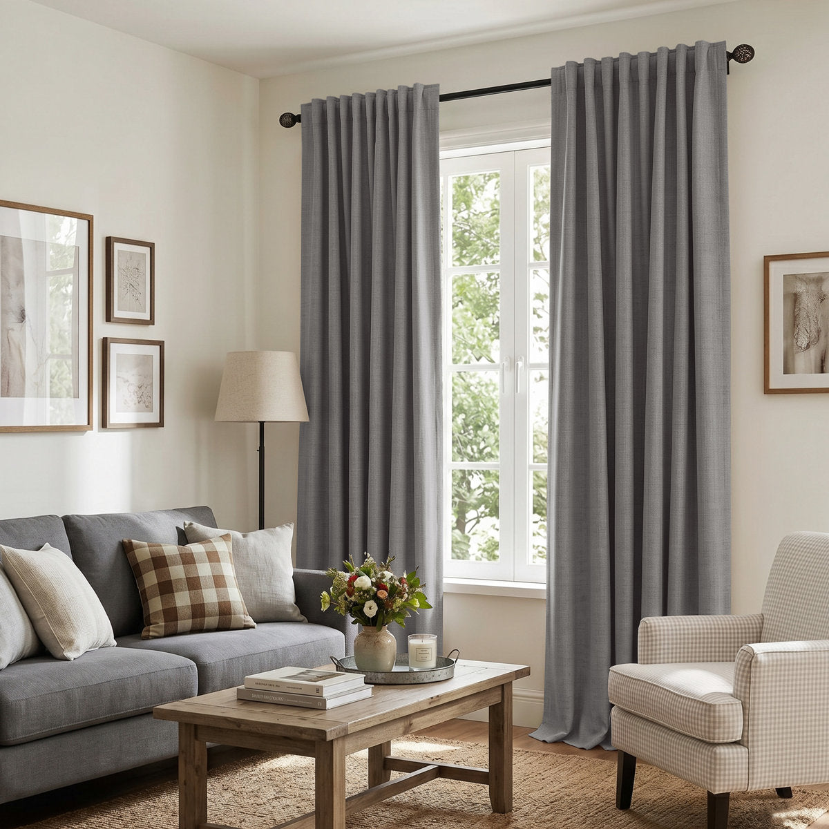 Aspen Faux Linen Blackout Curtains
