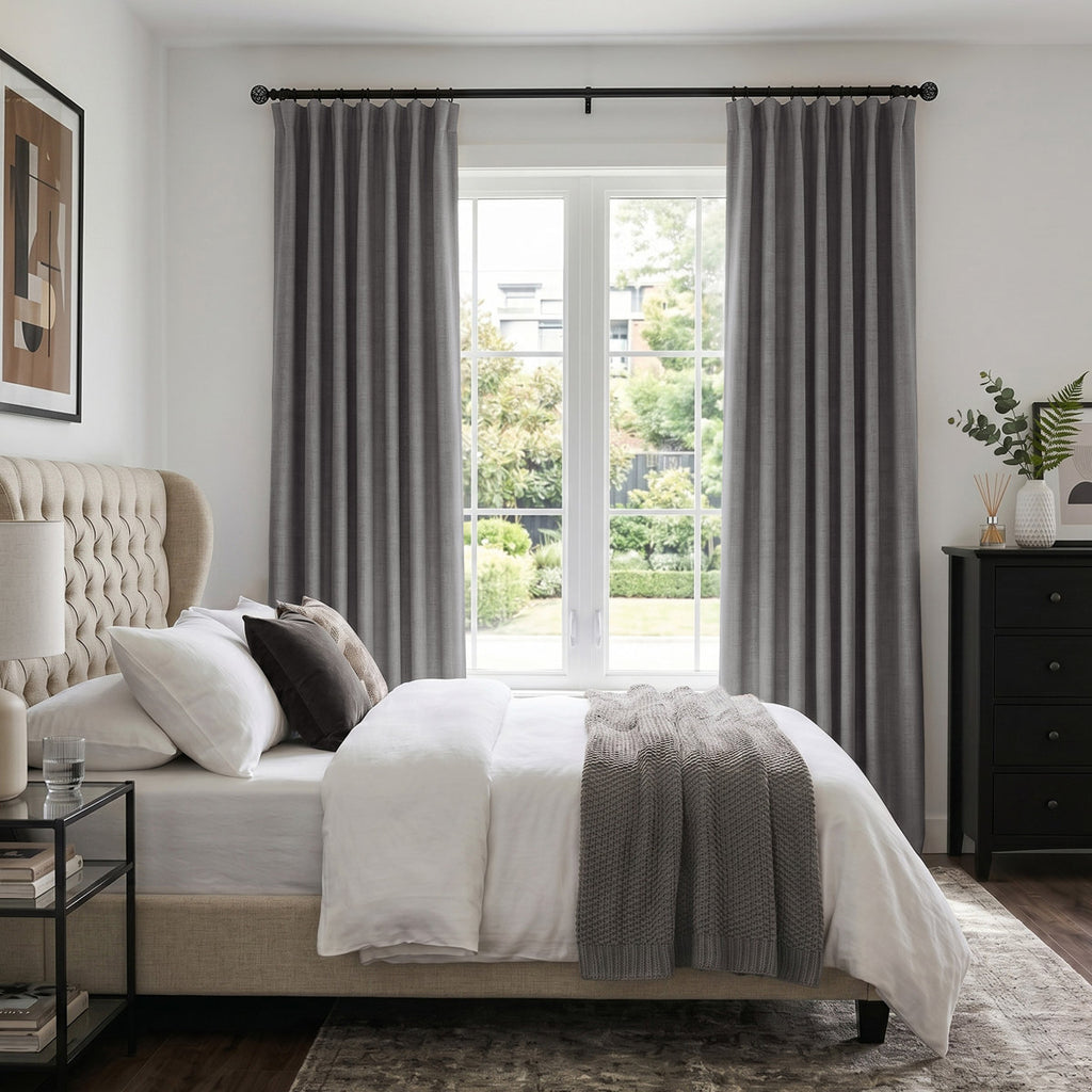 Aspen Faux Linen Blackout Curtains