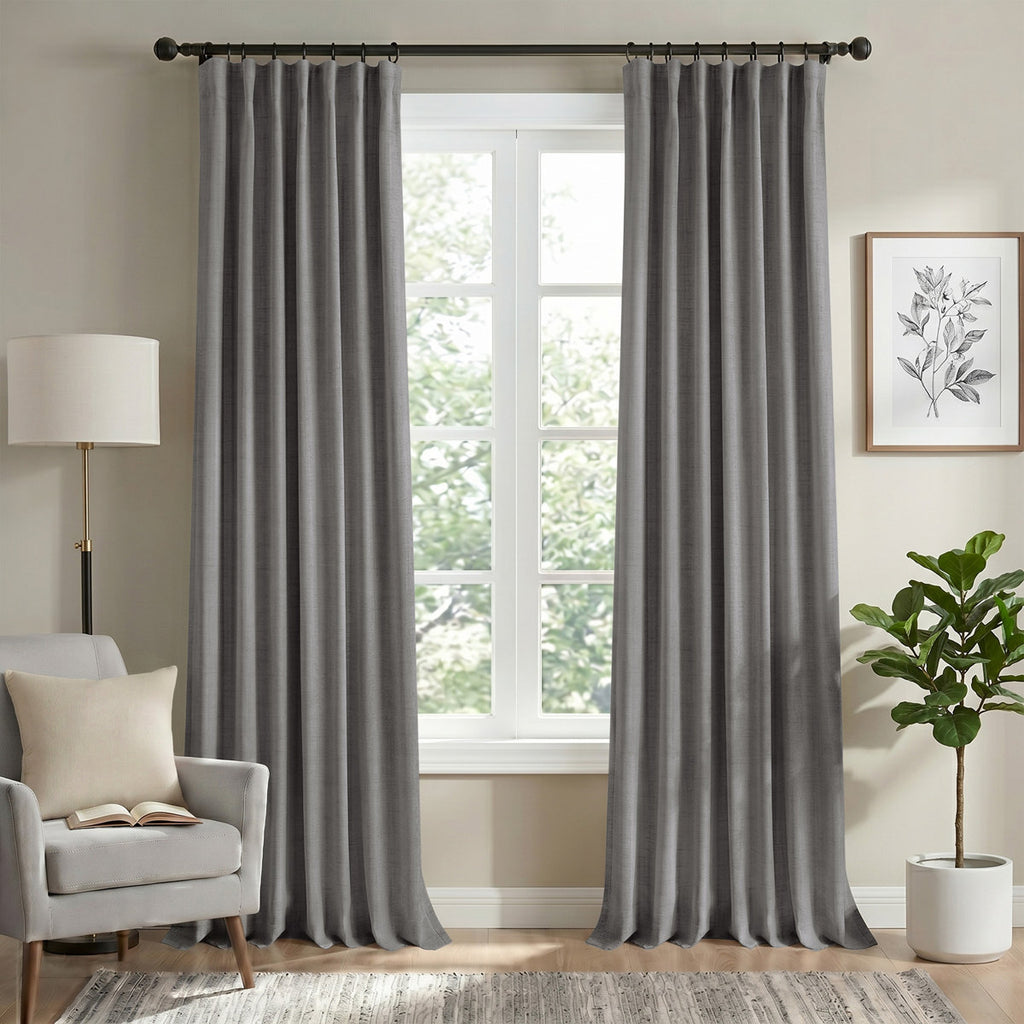 Aspen Faux Linen Blackout Curtains