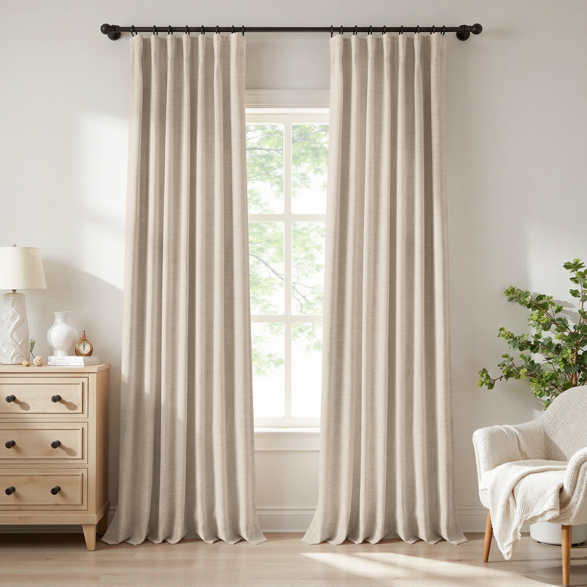 Aspen Faux Linen Blackout Curtains