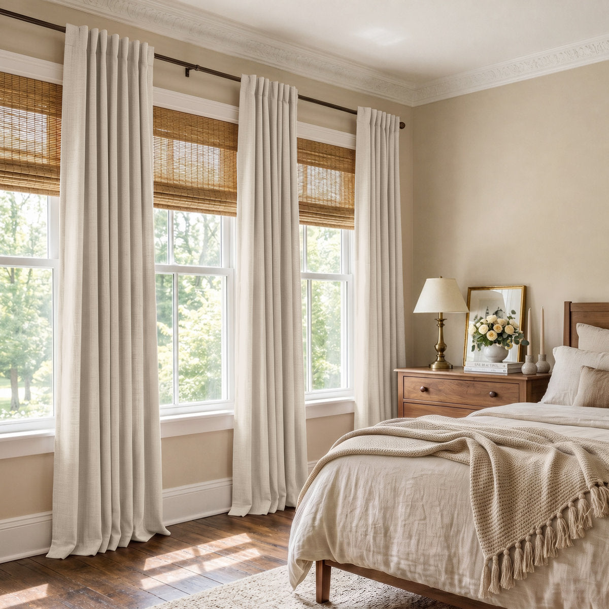 Aspen Faux Linen Blackout Curtains