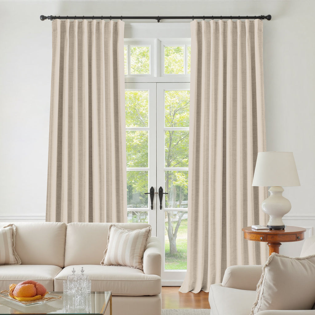Aspen Faux Linen Blackout Curtains