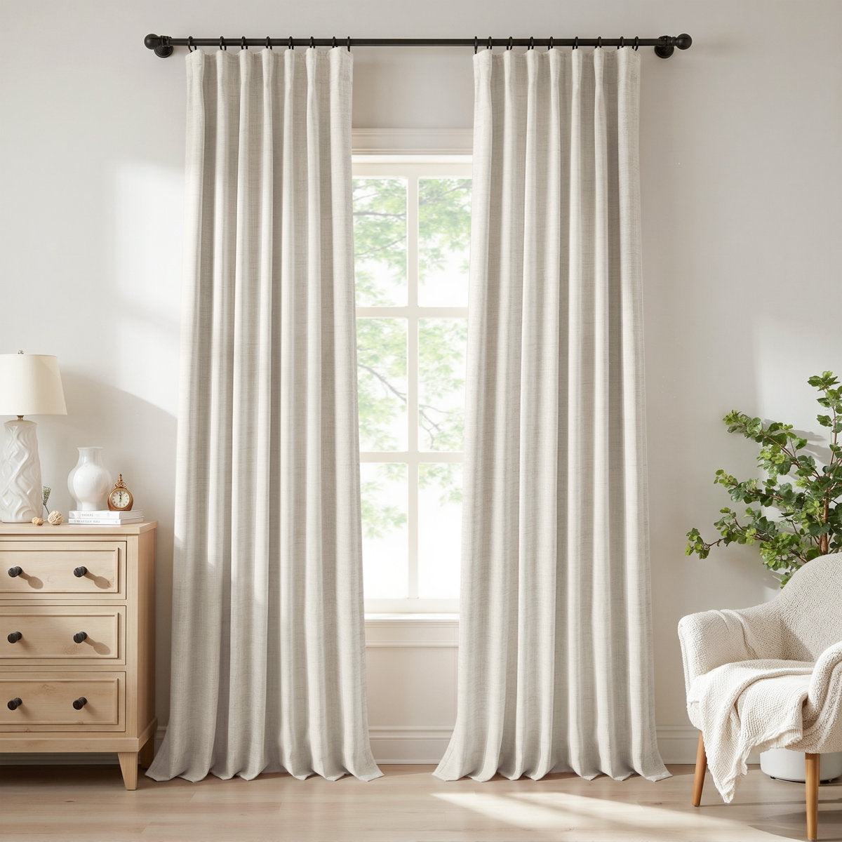 Aspen Faux Linen Blackout Curtains