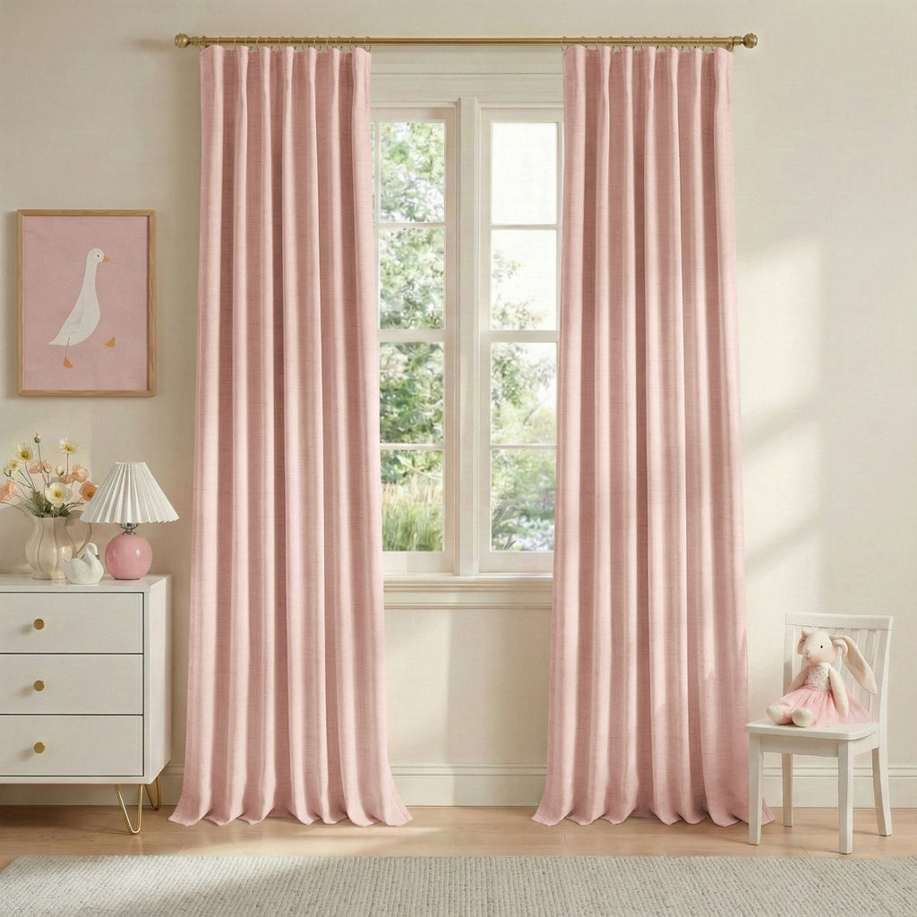 Aspen Faux Linen Blackout Curtains