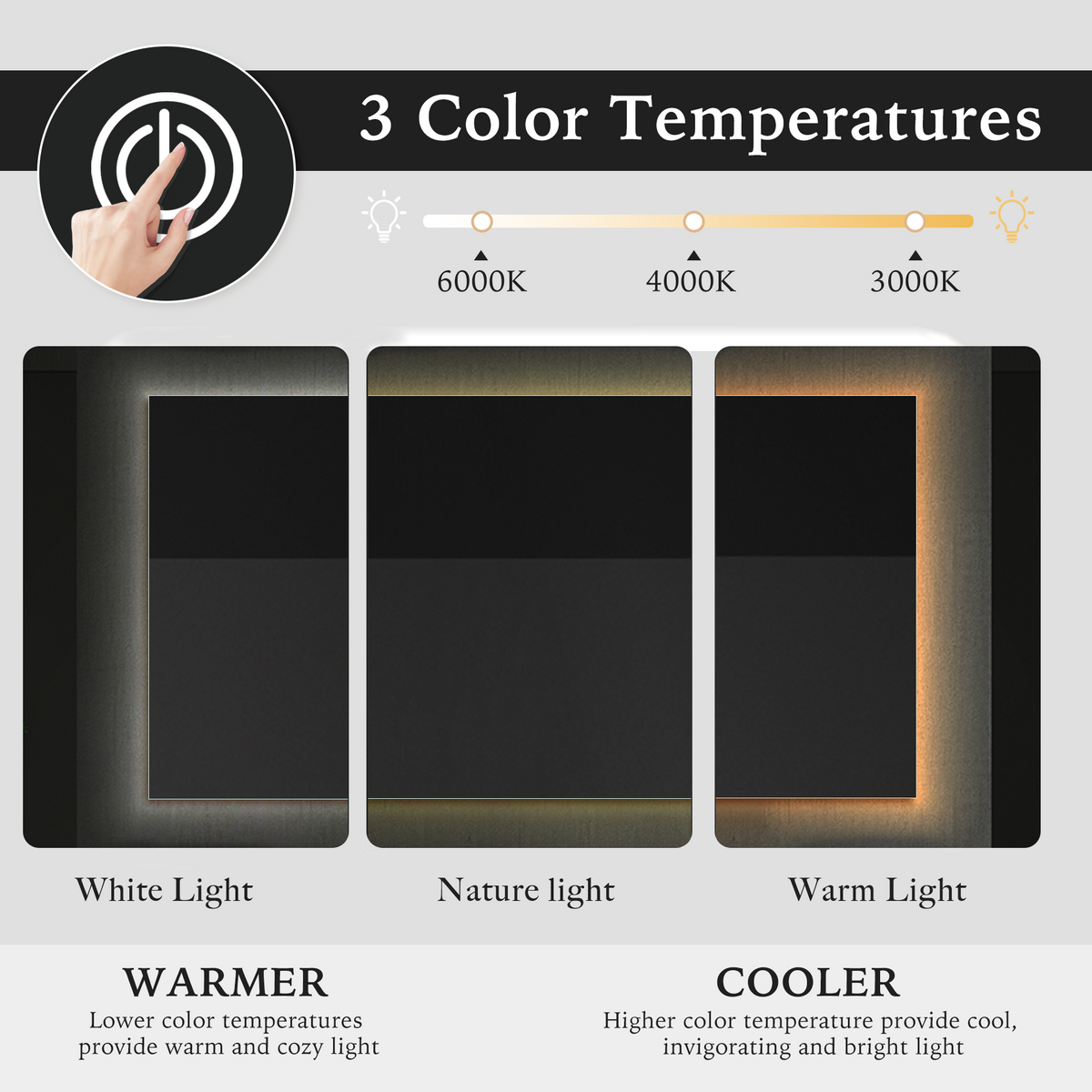 Cyllene Oversized LED Mirror