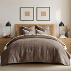 Hazel Cross-Stitch Velvet Quilt Set