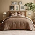 Hazel Cross-Stitch Velvet Quilt Set