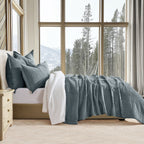 Hazel Cross-Stitch Velvet Quilt Set