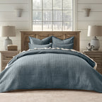 Hazel Cross-Stitch Velvet Quilt Set