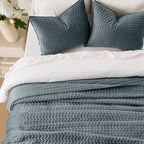 Hazel Cross-Stitch Velvet Quilt Set