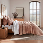 Hazel Cross-Stitch Velvet Quilt Set
