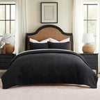 Hazel Cross-Stitch Velvet Quilt Set